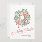 Cartes Pour Fêtes Annuelles Funky Hand Drabble Retro Christmas (Devant)