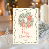 Cartes Pour Fêtes Annuelles Funky Hand Drabble Retro Christmas