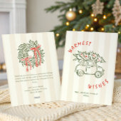 Cartes Pour Fêtes Annuelles Funky Hand Drabble Retro Christmas