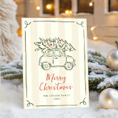 Cartes Pour Fêtes Annuelles Funky Hand Drabble Retro Christmas