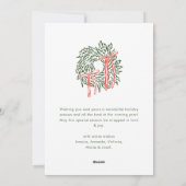 Cartes Pour Fêtes Annuelles Funky Hand Drabble Retro Christmas (Dos)