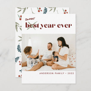 Cartes Pour Fêtes Annuelles Funky Okayest Meilleure année Jamais Photo Nouvel 