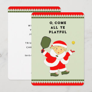 Cartes Pour Fêtes Annuelles Funky Pickleball Fêtes Cartes de Noël