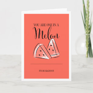 Cartes Pour Fêtes Annuelles Funky Pun Melon Valentine Card