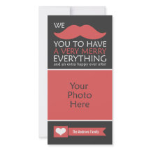 Funky Red Mustache Photo de Noël