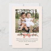 Cartes Pour Fêtes Annuelles Funky Sage Green Christmas Bow Ribbon 2 Photo (Dos)