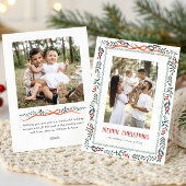 Cartes Pour Fêtes Annuelles Funky Sage Green Christmas Bow Ribbon 2 Photo