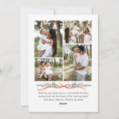 Cartes Pour Fêtes Annuelles Funky Sage Green Christmas Bow Ribbon 5 Photo (Dos)