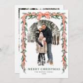 Cartes Pour Fêtes Annuelles Funky Sage Green Christmas Bow Ribbon 5 Photo (Devant / Derrière)