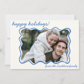 Cartes Pour Fêtes Annuelles Funky Wavy Main Drake Whimsical Border Photo (Devant)