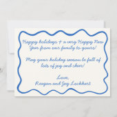 Cartes Pour Fêtes Annuelles Funky Wavy Main Drake Whimsical Border Photo (Dos)