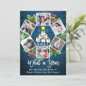 Cartes Pour Fêtes Annuelles Funky What a Year Christmas Tree 6 PHOTO (Debout devant)
