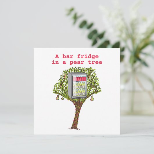 Cartes Pour Fêtes Annuelles Funny 12 jours de Noël perdrix poire plat (Debout devant)