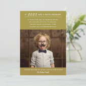 Cartes Pour Fêtes Annuelles Funny 2020 Math Problem Gold New Year Photo (Debout devant)