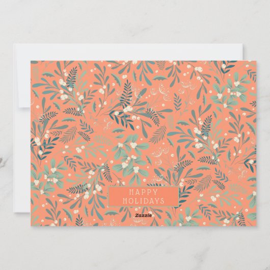 Cartes Pour Fêtes Annuelles Funny 2021 2022 Mistletoe Melon Photo de Noël (Dos)