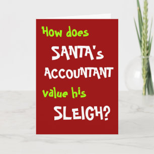 Cartes Pour Fêtes Annuelles Funny Accountant Christmas Card and Joke