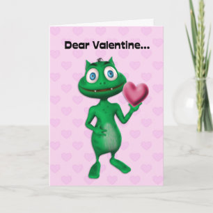Cartes Pour Fêtes Annuelles Funny Alien Valentine Card