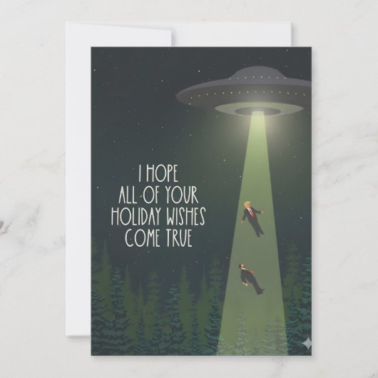 Cartes Pour Fêtes Annuelles Funny Anti-Trump UFO take our leaders Alien (Devant)