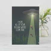 Cartes Pour Fêtes Annuelles Funny Anti-Trump UFO take our leaders Alien (Debout devant)