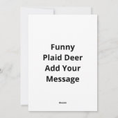Cartes Pour Fêtes Annuelles Funny Attitude Oh Dear Plaid DeerFlat Holiday Card (Dos)
