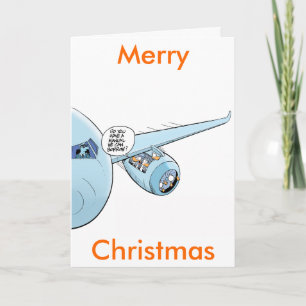 Cartes Pour Fêtes Annuelles Funny Aviation Cartoon Merry Christmas Card