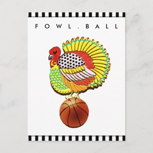 Cartes Pour Fêtes Annuelles Funny Basketball Cards (Devant)