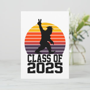 Cartes Pour Fêtes Annuelles Funny Bigfoot Classe de 2025 - Graduation 2025