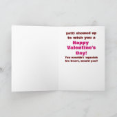 Cartes Pour Fêtes Annuelles Funny Bigfoot Valentine's Day Cartoon Sasquatch (Intérieur)