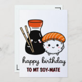 Cartes Pour Fêtes Annuelles Funny Birthday Card - Soy Mate Card (Devant / Derrière)