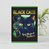 Cartes Pour Fêtes Annuelles Funny Black Amoureux des chats Faux Bootleg 90s Gr (Debout devant)