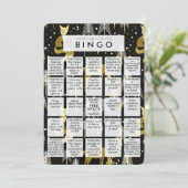 Cartes Pour Fêtes Annuelles Funny Black & Gold 2020 Quarantine Bingo Noël (Debout devant)