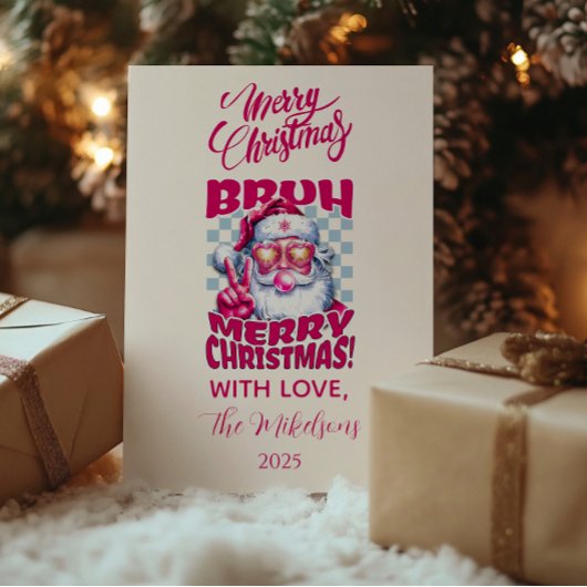Cartes Pour Fêtes Annuelles Funny Bruh Merry Christmas