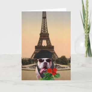 Cartes Pour Fêtes Annuelles Funny Bull Dog French Valentine