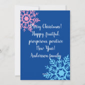 Cartes Pour Fêtes Annuelles Funny Bunny Joyeux Noël (Dos)