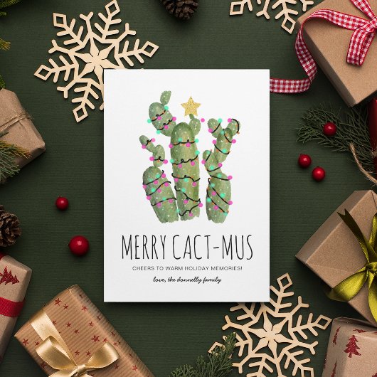 Cartes Pour Fêtes Annuelles Funny Cactus Noël