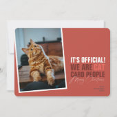 Cartes Pour Fêtes Annuelles Funny Cat Christmas Card Red Meowy Christmas (Devant)