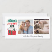 Cartes Pour Fêtes Annuelles Funny Cat Christmas Tree 2 Photo Meowy Custom (Devant)