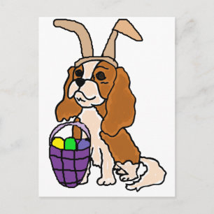 Cartes Pour Fêtes Annuelles Funny Cavalier King Charles Spaniel Easter Art