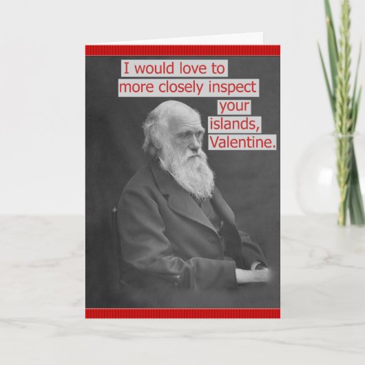 Cartes Pour Fêtes Annuelles Funny Charles Darwin Valentine's Day Personnalisé (Devant)