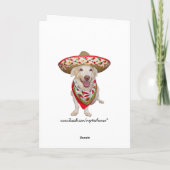 Cartes Pour Fêtes Annuelles Funny Chat espagnol Valentine (Dos)