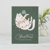 Cartes Pour Fêtes Annuelles Funny Chat Joyeux voeux de Noël (Debout devant)
