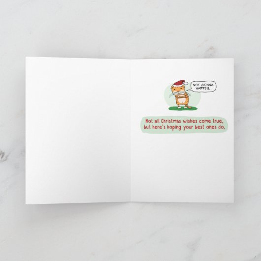 Cartes Pour Fêtes Annuelles Funny Chat va maintenant danser Noël (Intérieur)