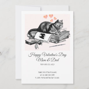Cartes Pour Fêtes Annuelles Funny Chat Valentine