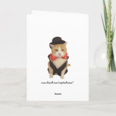 Cartes Pour Fêtes Annuelles Funny Chat Valentine (Dos)