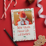 Cartes Pour Fêtes Annuelles Funny Cher Père Noël Photo Noël<br><div class="desc">Cher Père Noël, laissez-moi vous expliquer ! Carte de Noël. Répandez les fêtes avec cette carte de Noël ludique. Doté d'une citation à la main et d'une typographie élégante, cette carte à plat est le moyen idéal de personnaliser vos salutations. Ajoutez votre nom et votre photo pour une touche spéciale....</div>