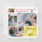 Cartes Pour Fêtes Annuelles Funny Chien Pawsitive 4 Photos Lettre mignonne Mod (Devant)