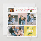 Cartes Pour Fêtes Annuelles Funny Chien Pawsitive 5 Photos Lettre mignonne Mod (Devant)