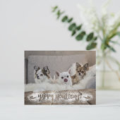 Cartes Pour Fêtes Annuelles Funny Chien Photo Snowy YAPPY HOWLIDATS (Debout devant)