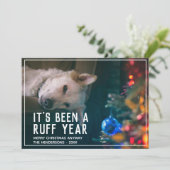 Cartes Pour Fêtes Annuelles Funny Chien Ruff Année 2020 (Debout devant)