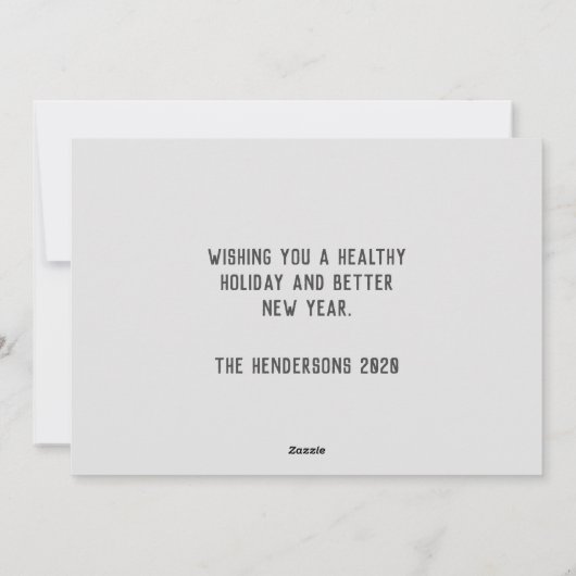 Cartes Pour Fêtes Annuelles Funny Chien Ruff Année 2020 (Dos)